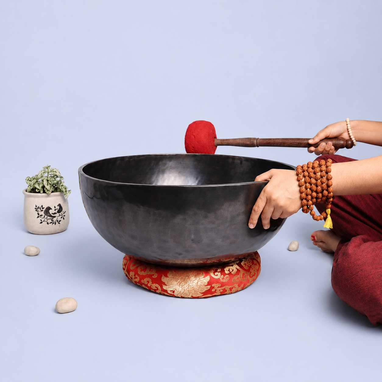 Extra Large Tibetan Singing Bowl 18” / 22” for Deep Vibration Therapy