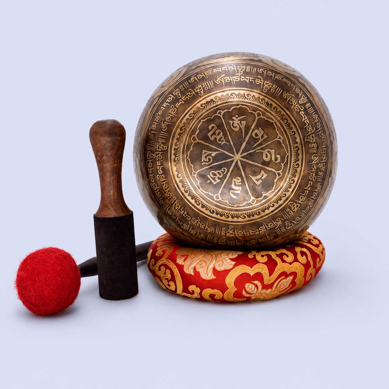 Green Tara Etched Singing Bowl