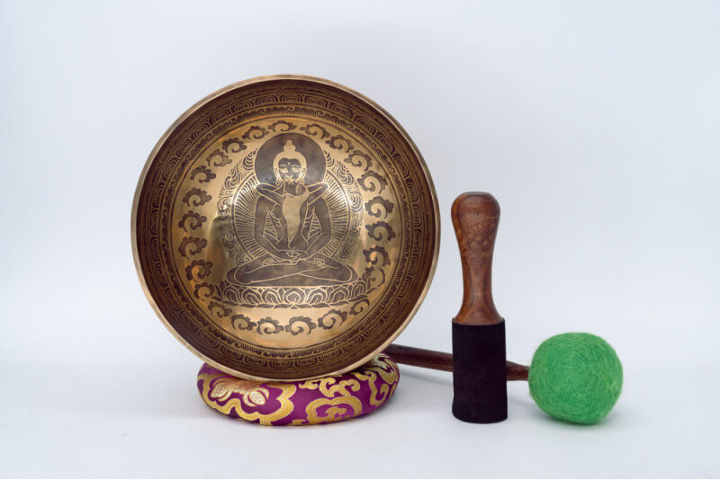 Yab Yum Etched Singing Bowl
