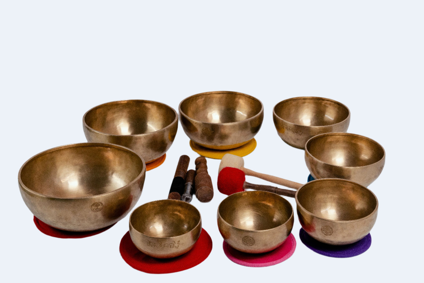 Mini Chakra Singing Bowl Set