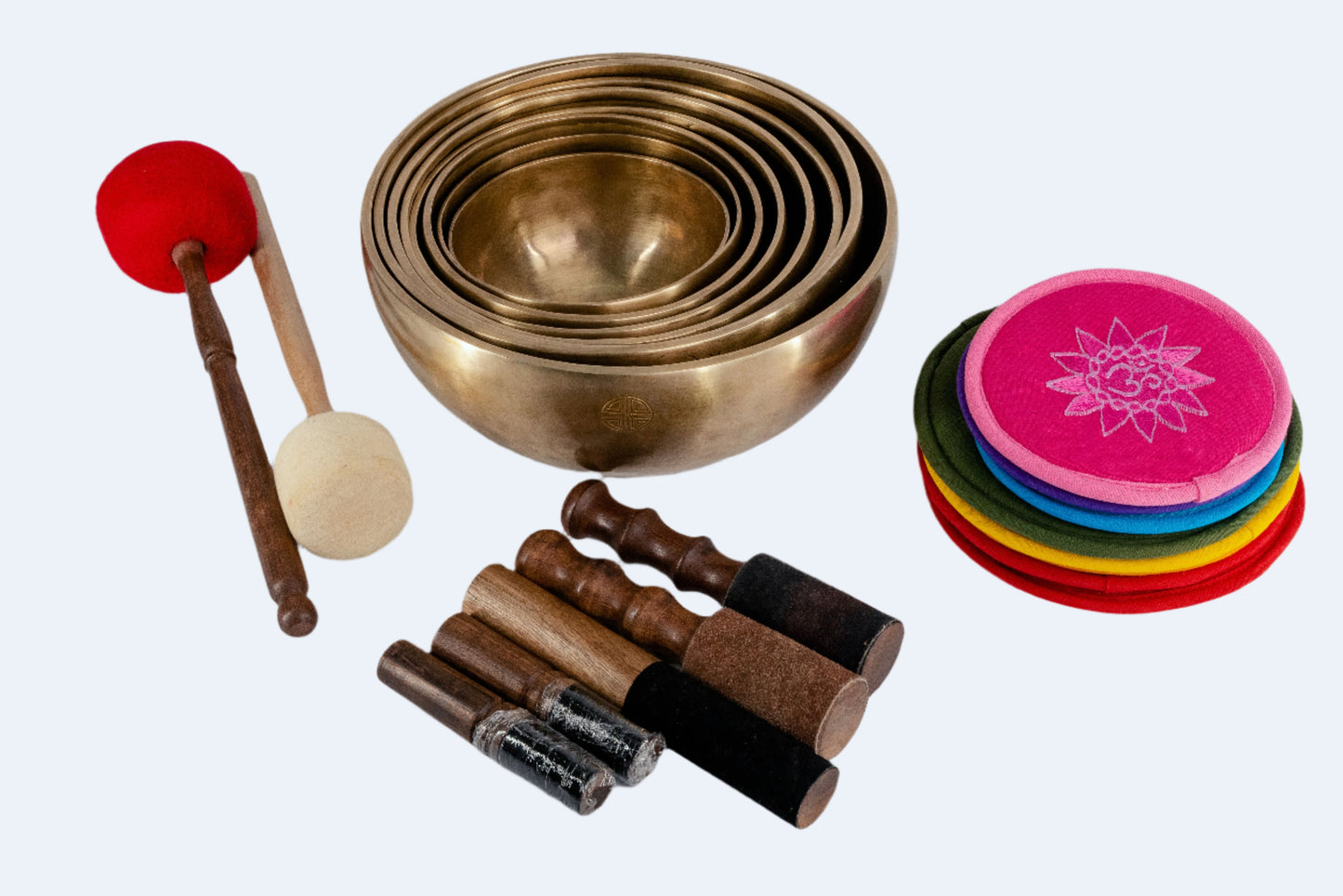 Master Yogic Chakra Set – 7-Bowl Full Moon Tuned Chakra Series