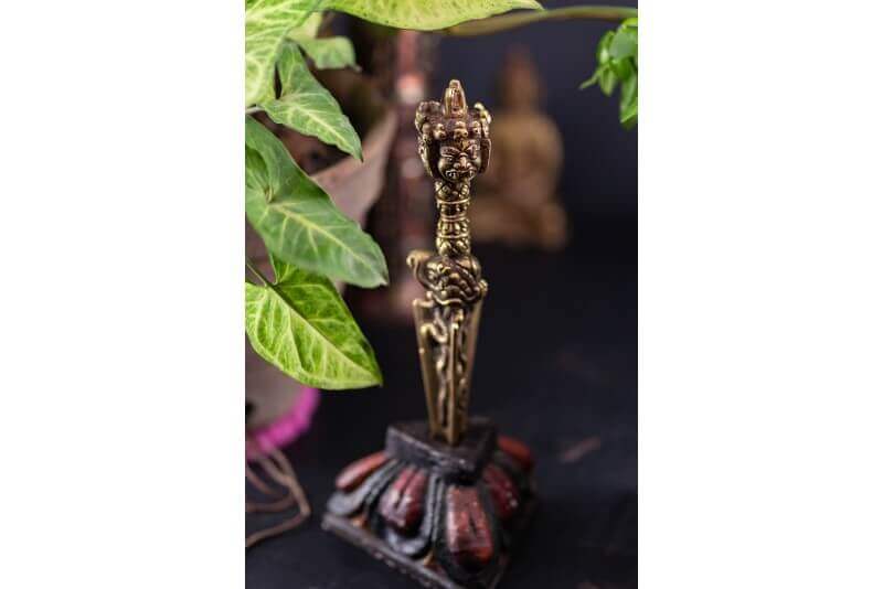 Antique Handmade Phurba Statue (Tibetan Ritual Dagger)