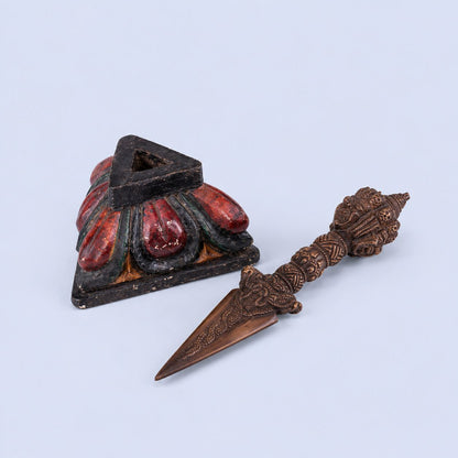 Antique Handmade Phurba Statue (Tibetan Ritual Dagger)