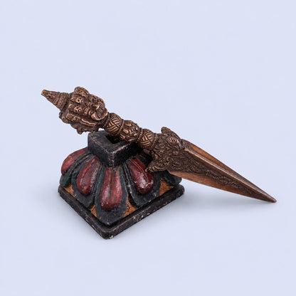 Antique Handmade Phurba Statue (Tibetan Ritual Dagger)