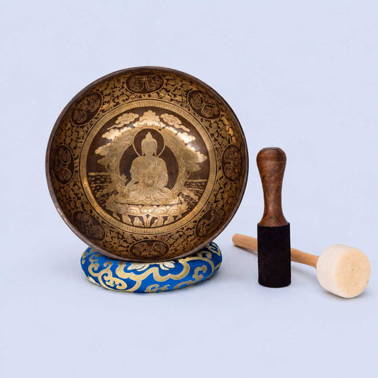 Buddha Carved Singing Bowl