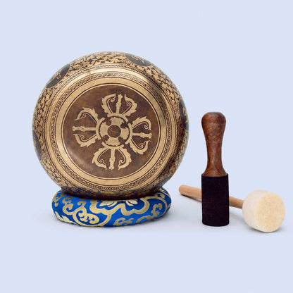 Buddha Carved Singing Bowl