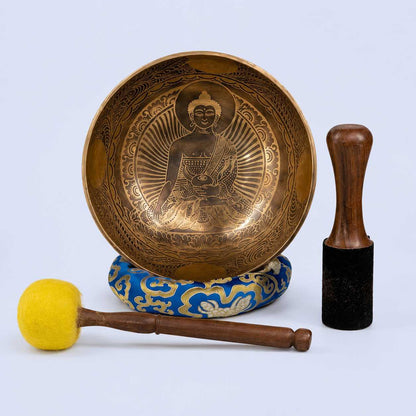 Buddha Etched Singing Bowl