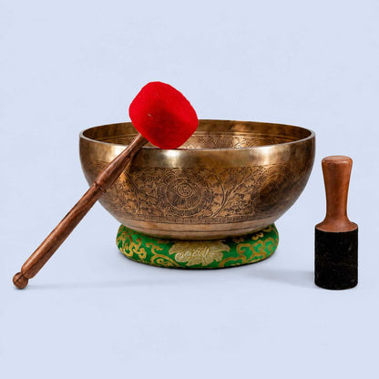 Foot Carved Singing Bowl – Deep Vibration Healing Bowl for Seven Chakra Balancing