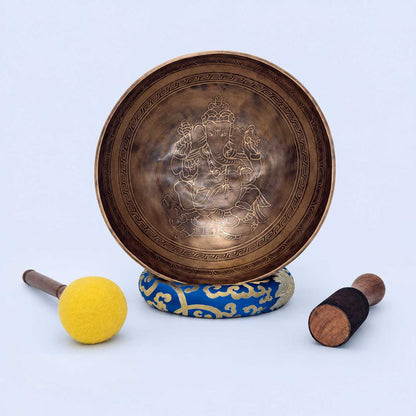 Ganesh Etched Singing Bowl