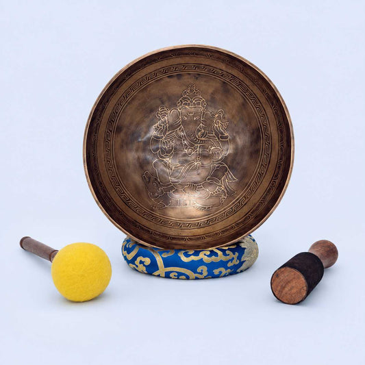 Ganesh Etched Singing Bowl