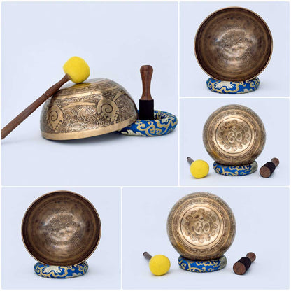 Ganesh Etched Singing Bowl