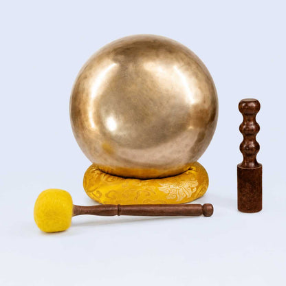 Golden Antique Fullmoon Singing Bowl