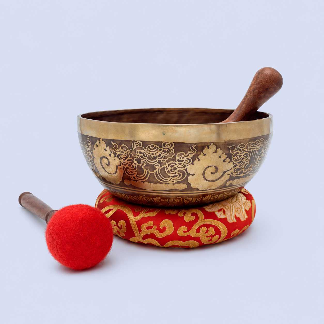 Green Tara Etched Singing Bowl