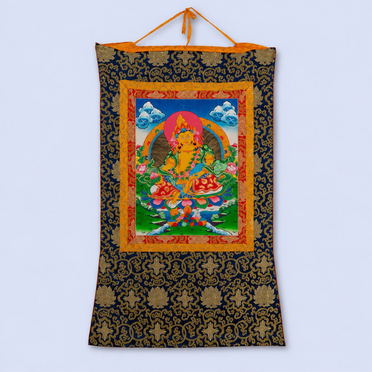 Hand-Painted Kubera Thangka Painting