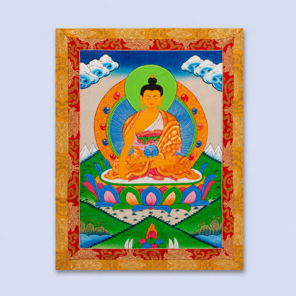 Hand-Painted Medicine Buddha Thangka Painting