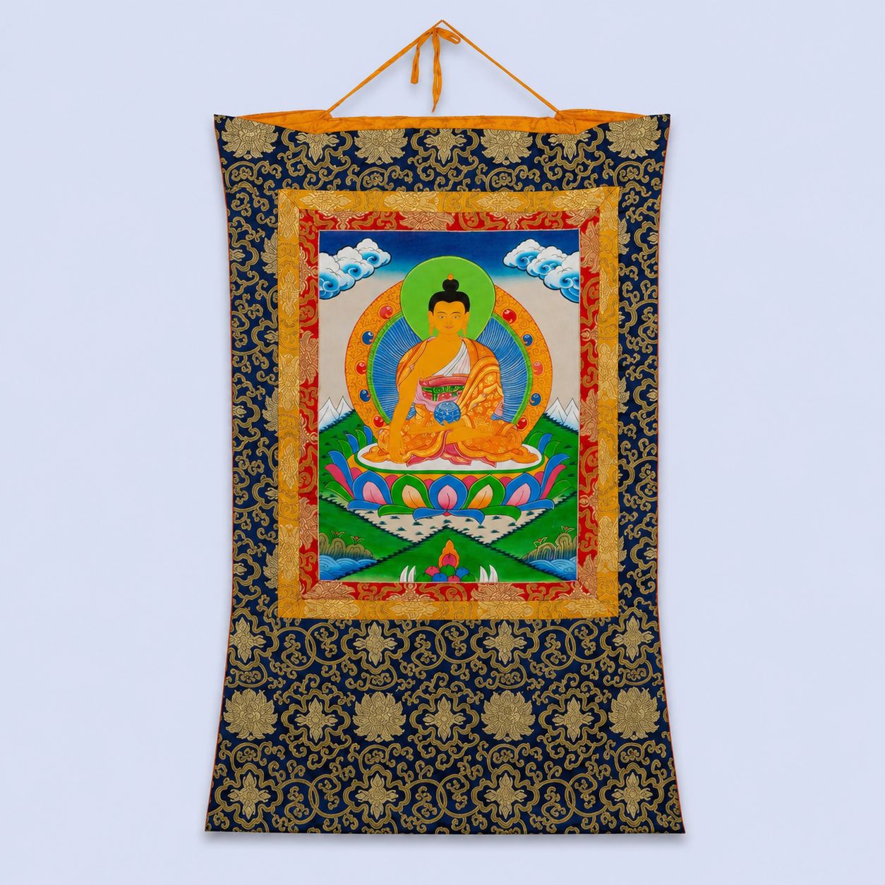 Hand-Painted Medicine Buddha Thangka Painting