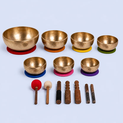 Master Yogic Chakra Set – 7-Bowl Full Moon Tuned Chakra Series