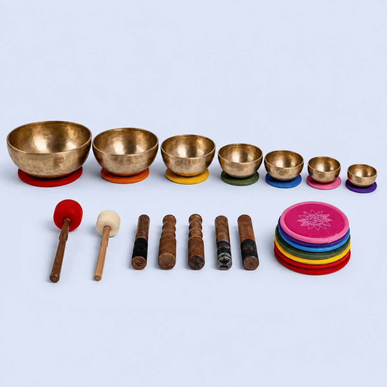 Master Yogic Chakra Set – 7-Bowl Full Moon Tuned Chakra Series