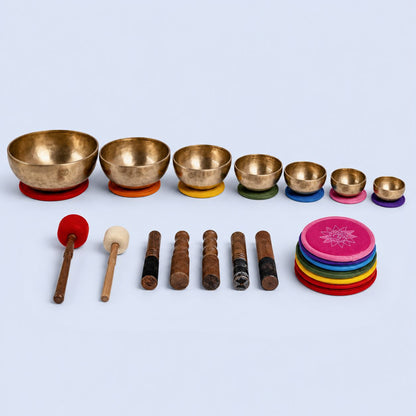 Master Yogic Chakra Set – 7-Bowl Full Moon Tuned Chakra Series