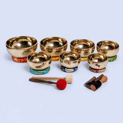 Professional Chakra Healing Singing Bowl Set