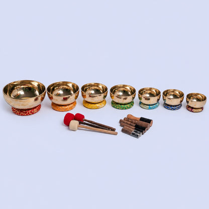 Professional Chakra Healing Singing Bowl Set