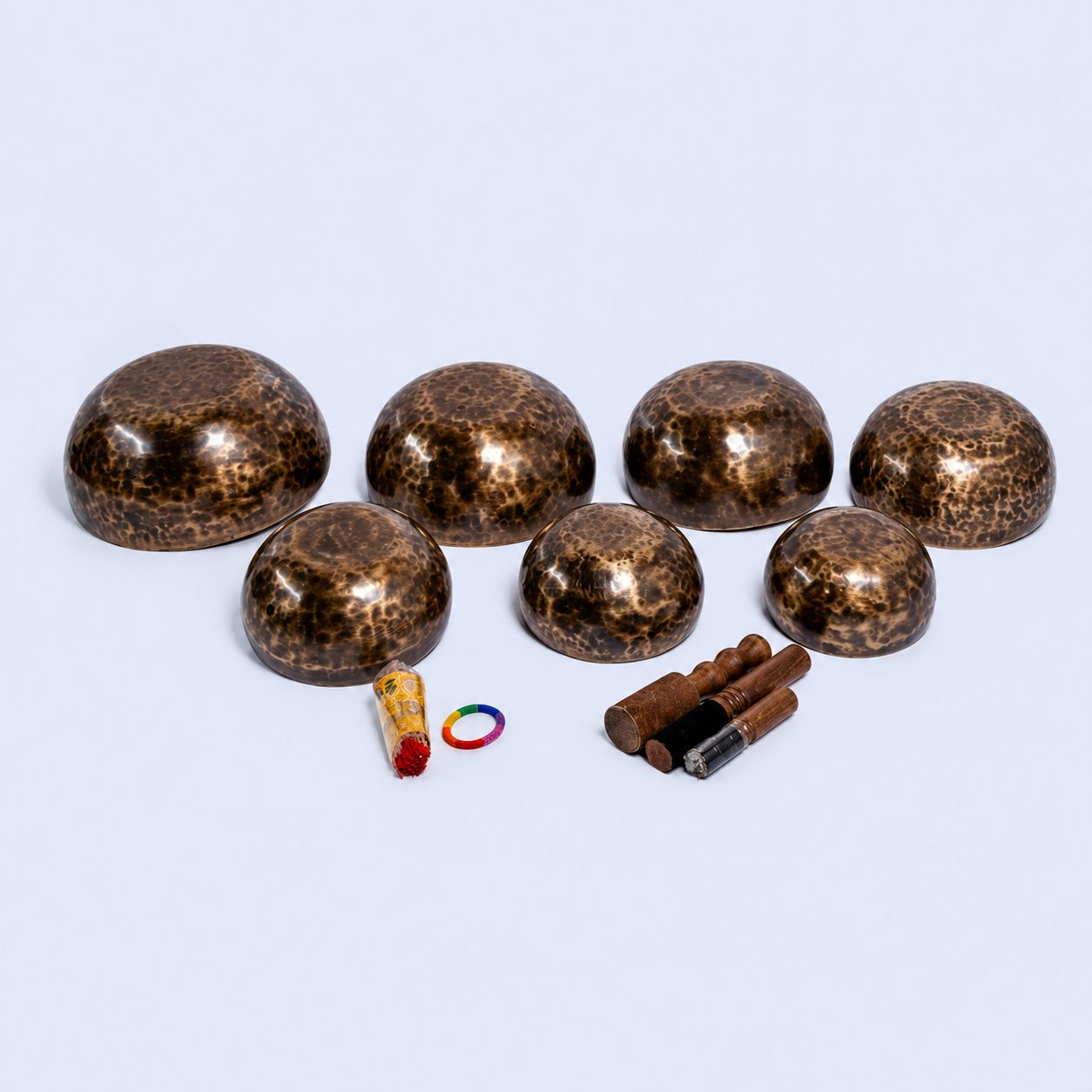 Professional Tiger Antique Chakra Healing Singing Bowl Set