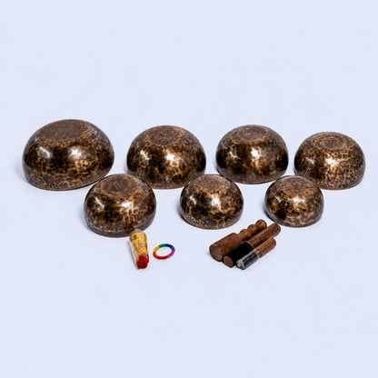 Professional Tiger Antique Chakra Healing Singing Bowl Set