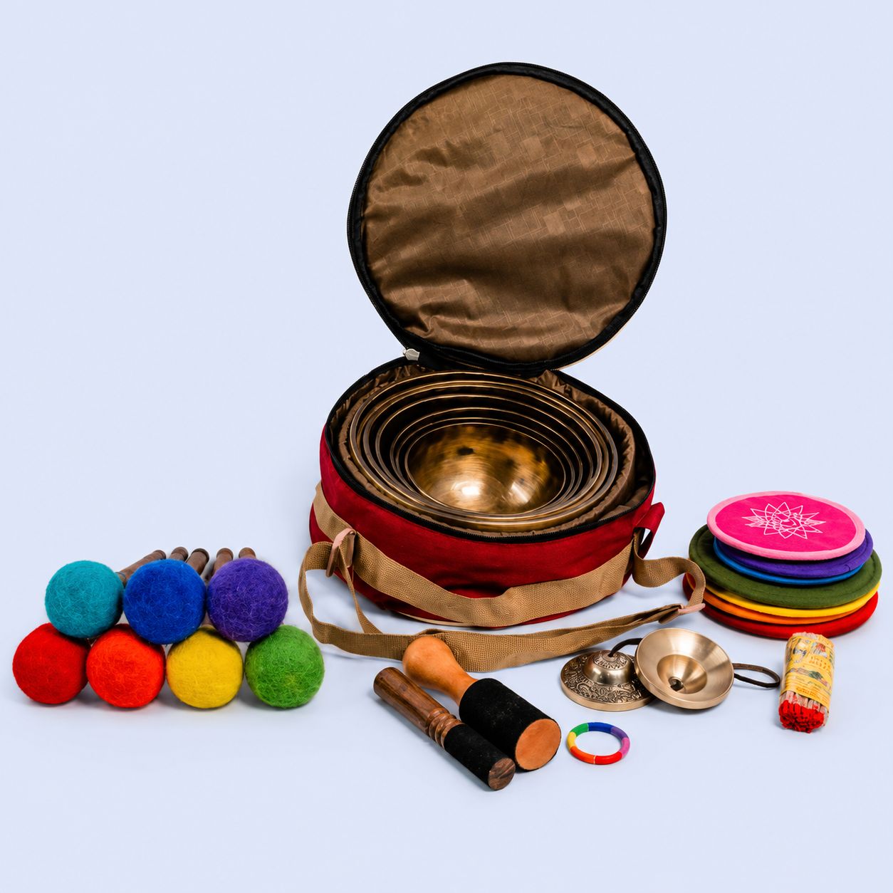 Professional Tiger Antique Chakra Healing Singing Bowl Set