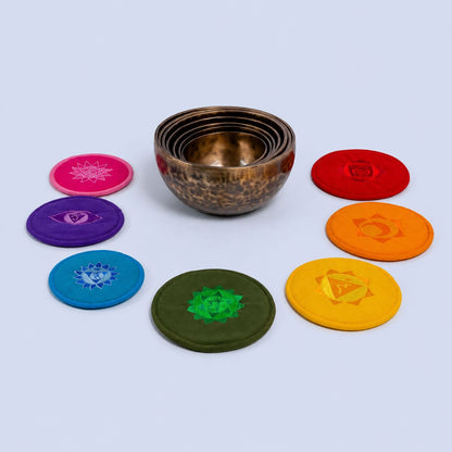 Professional Tiger Antique Chakra Healing Singing Bowl Set