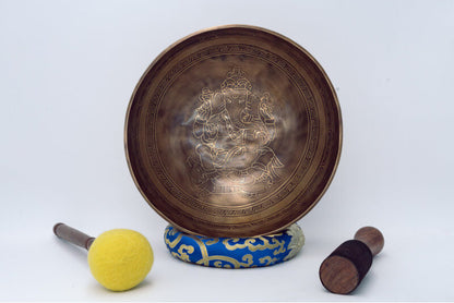 Ganesh Etched Singing Bowl