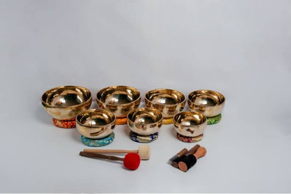 Professional Chakra Healing Singing Bowl Set