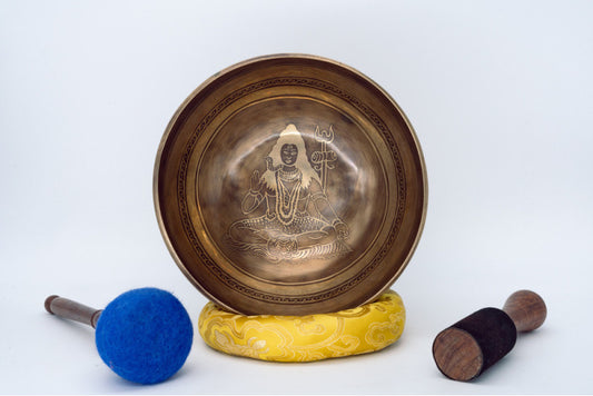 Shiva Etched Singing Bowl