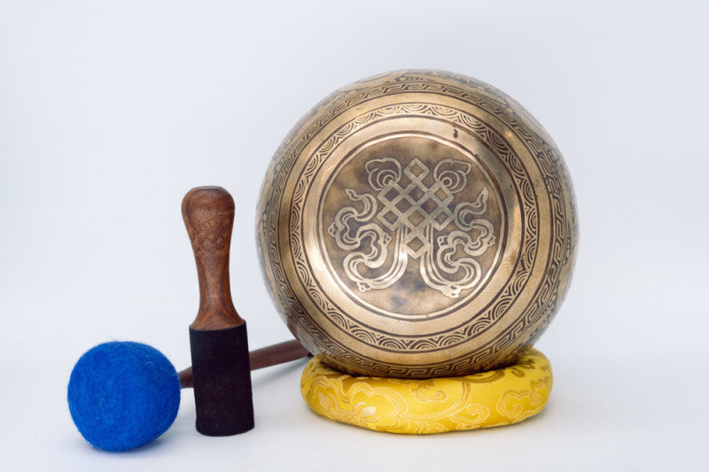 Shiva Etched Singing Bowl