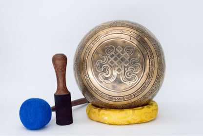 Shiva Etched Singing Bowl