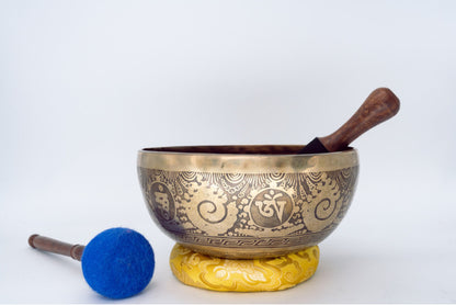 Shiva Etched Singing Bowl