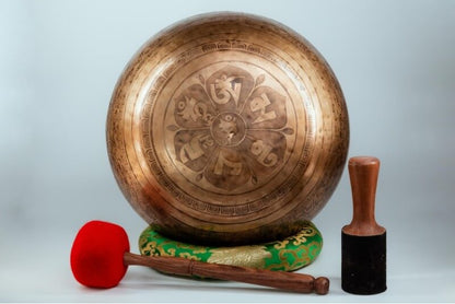Large Foot Singing Bowl – Deep Vibration Healing Bowl for Chakra Balancing