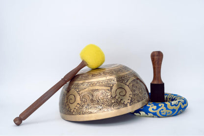 Ganesh Etched Singing Bowl
