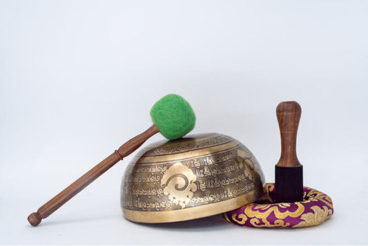 Om Mane Padme Hum Etched Singing Bowl