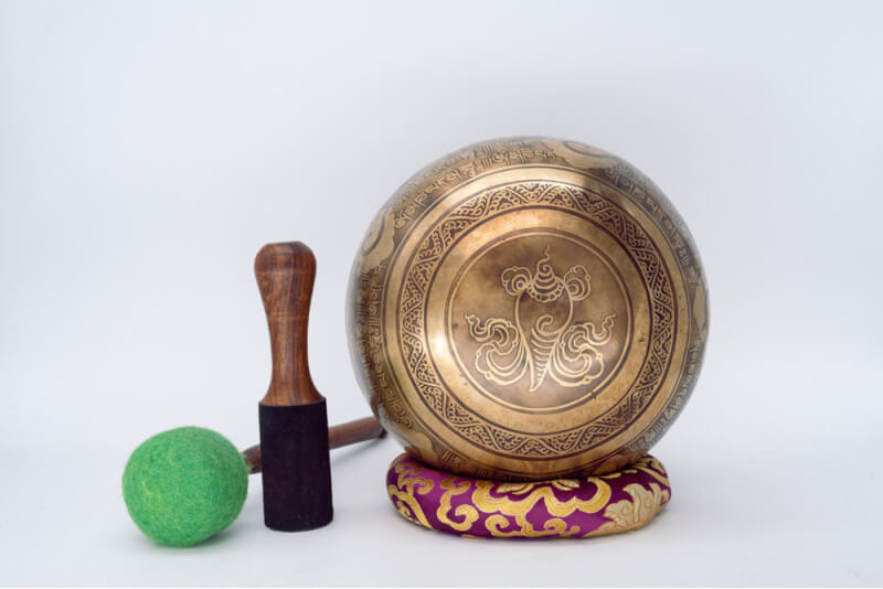 Om Mane Padme Hum Etched Singing Bowl