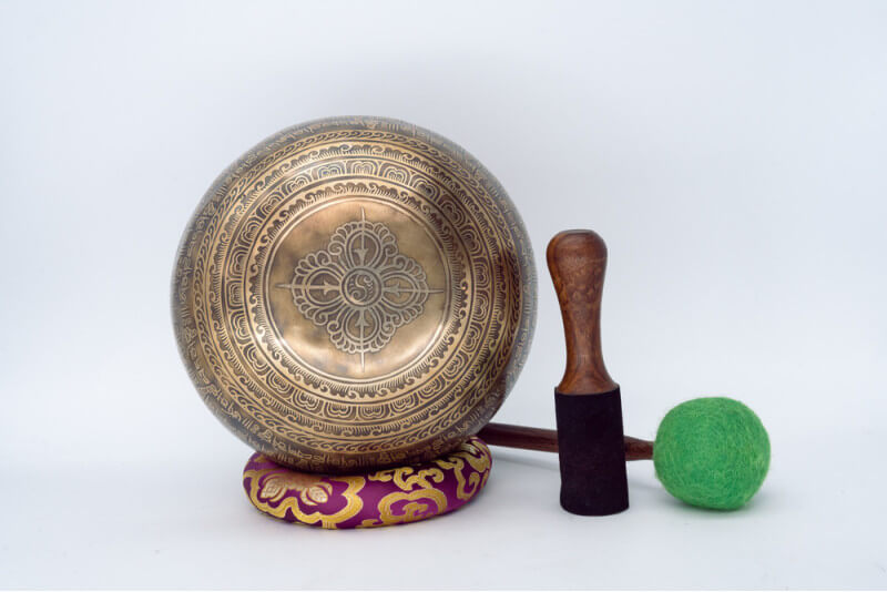 Yab Yum Etched Singing Bowl