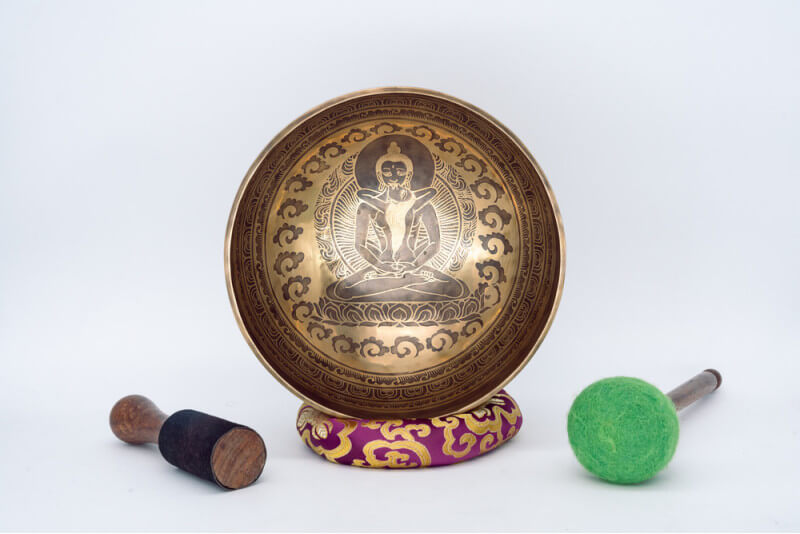 Yab Yum Etched Singing Bowl