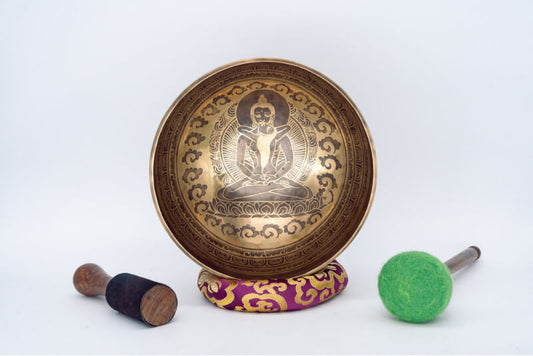 Yab Yum Etched Singing Bowl