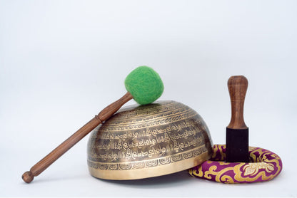 Yab Yum Etched Singing Bowl