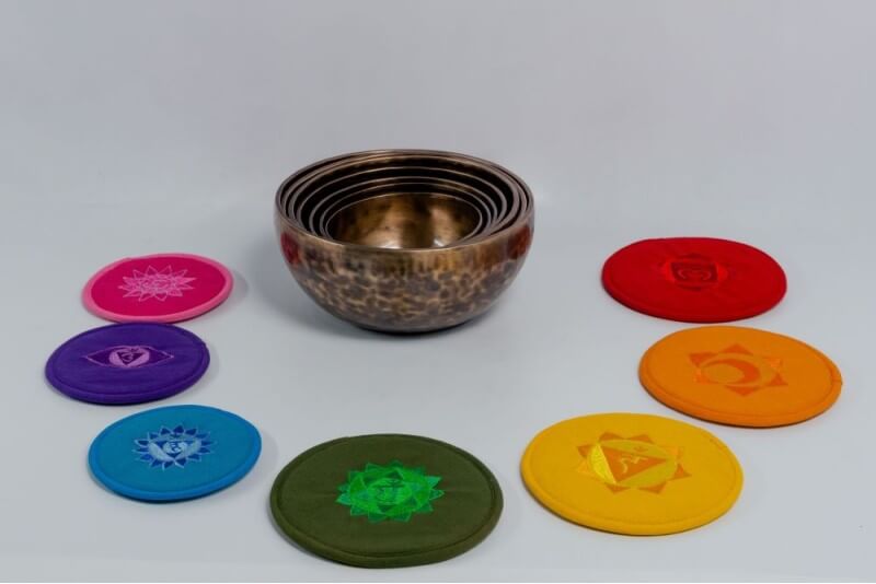 Professional Tiger Antique Chakra Healing Singing Bowl Set