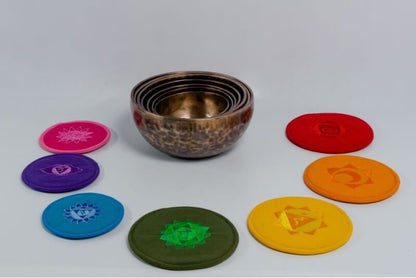 Professional Tiger Antique Chakra Healing Singing Bowl Set