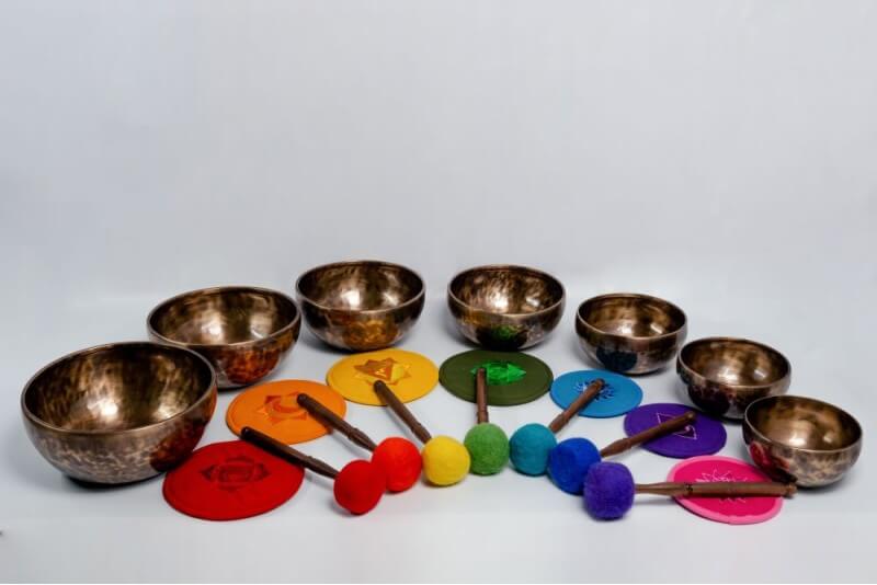 Professional Tiger Antique Chakra Healing Singing Bowl Set