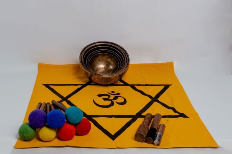 Professional Tiger Antique Chakra Healing Singing Bowl Set