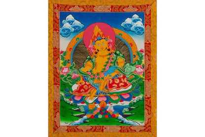 Hand-Painted Kubera Thangka Painting