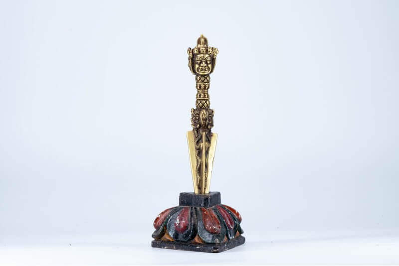 Antique Handmade Phurba Statue (Tibetan Ritual Dagger)