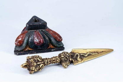 Antique Handmade Phurba Statue (Tibetan Ritual Dagger)